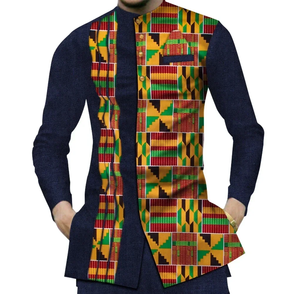 Dashiki Shirt Men - 남성용 캐주얼 100% 코튼 아프리카 의류,