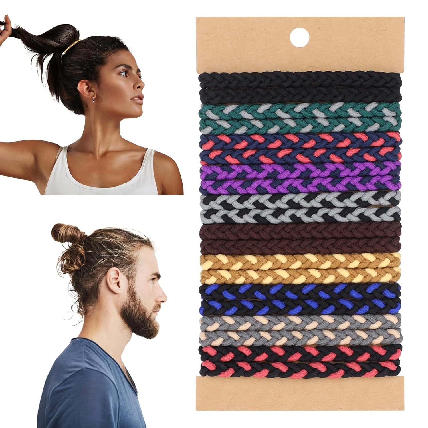 Ethnic Fashion Accessories - 10개 보헤미안 스타일 헤어 타이 팔찌,