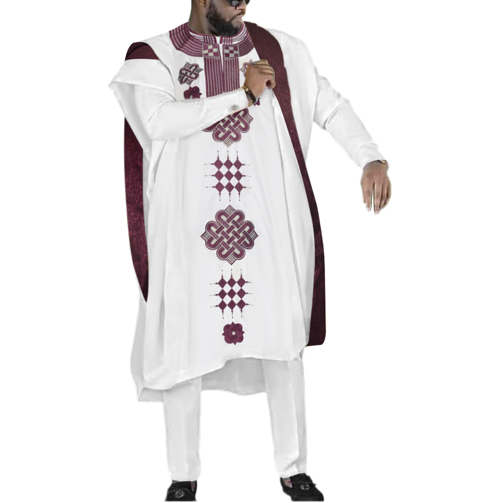 Dashiki Shirt Men - H & D 자수 Dashiki Agbada
