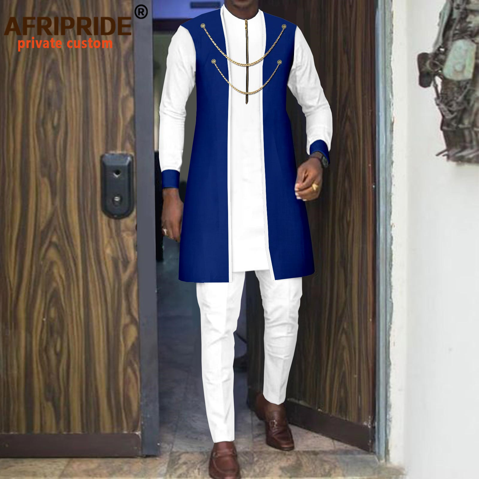 Dashiki Shirt Men - Bazin Riche 아프리카 의류 남성용, 2