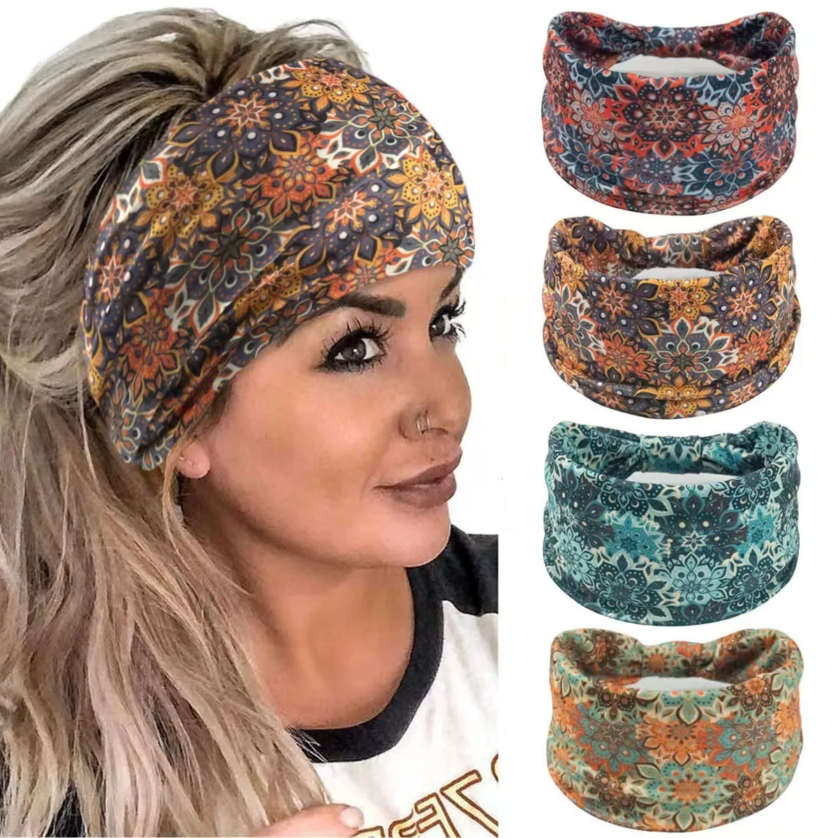 Ethnic Fashion Accessories - 🌸 Boho 만다라 꽃 머리띠 |