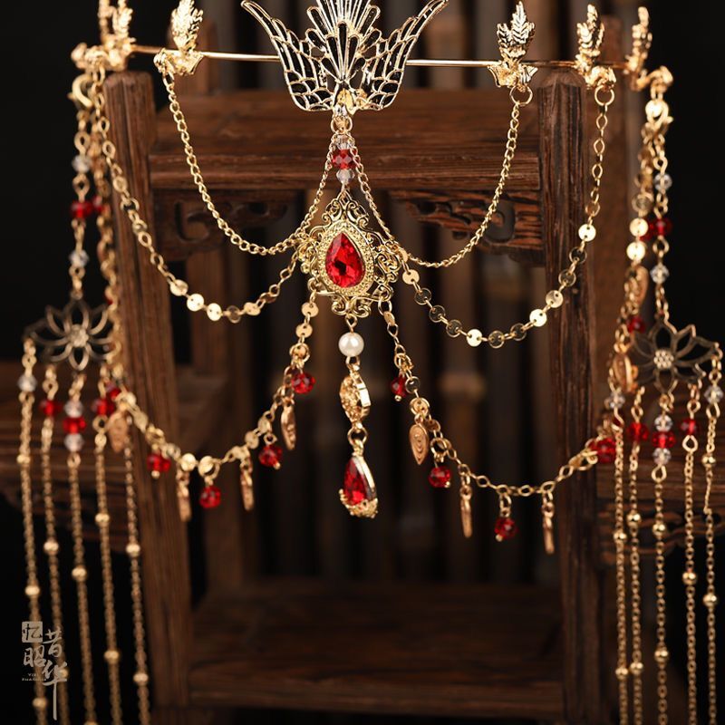 Ethnic Fashion Accessories - 여성용 모조 다이아몬드 이마 쥬얼리, 빈티지