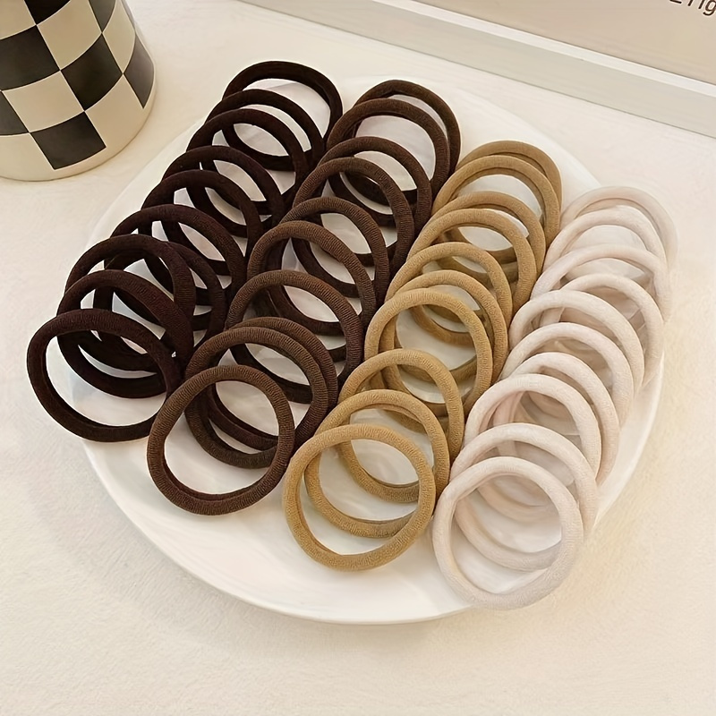 50/100개 보헤미안 스타일 심리스 탄성 헤어 타이  - Ethnic Fashion Accessories 리뷰 및 가격