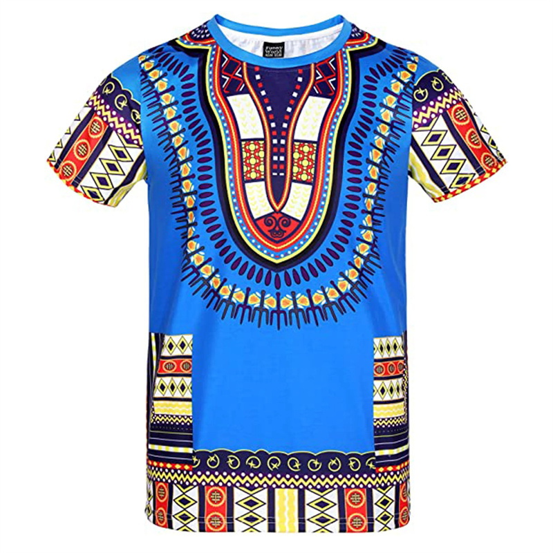 하라주쿠 3D 프린트 아프리카 다시키 민족 패턴 티셔츠 - Dashiki Shirt Men 리뷰 및 가격