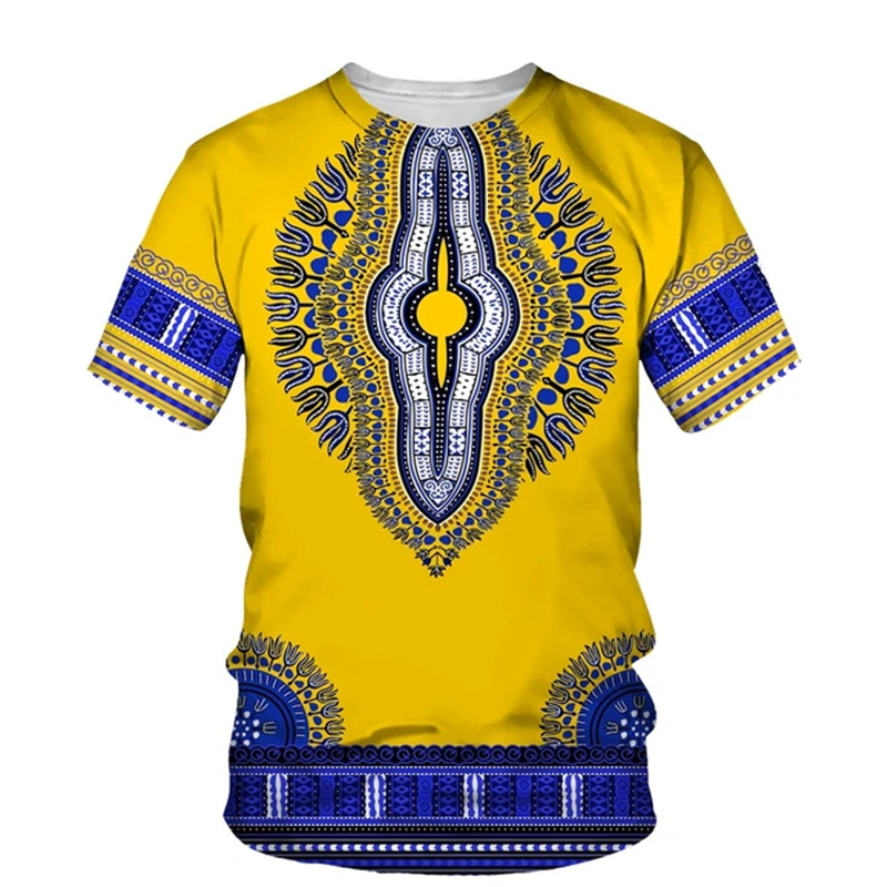 하라주쿠 3D 프린트 아프리카 다시키 민족 패턴 티셔츠 - Dashiki Shirt Men 리뷰 및 가격