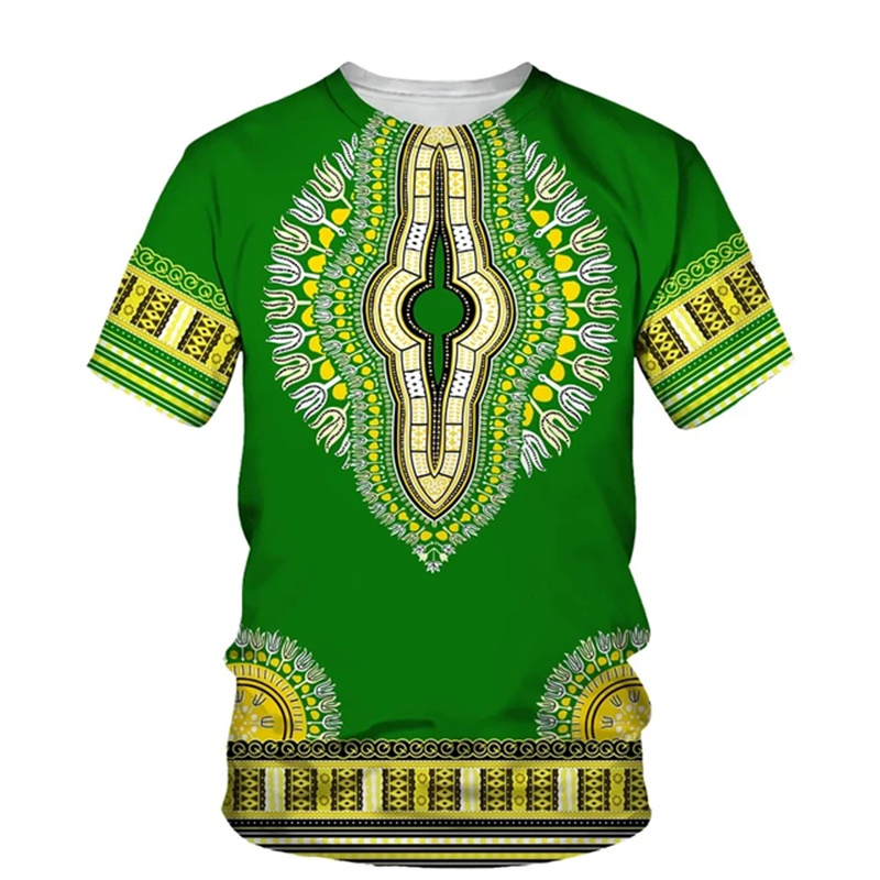 하라주쿠 3D 프린트 아프리카 다시키 민족 패턴 티셔츠 - Dashiki Shirt Men 리뷰 및 가격