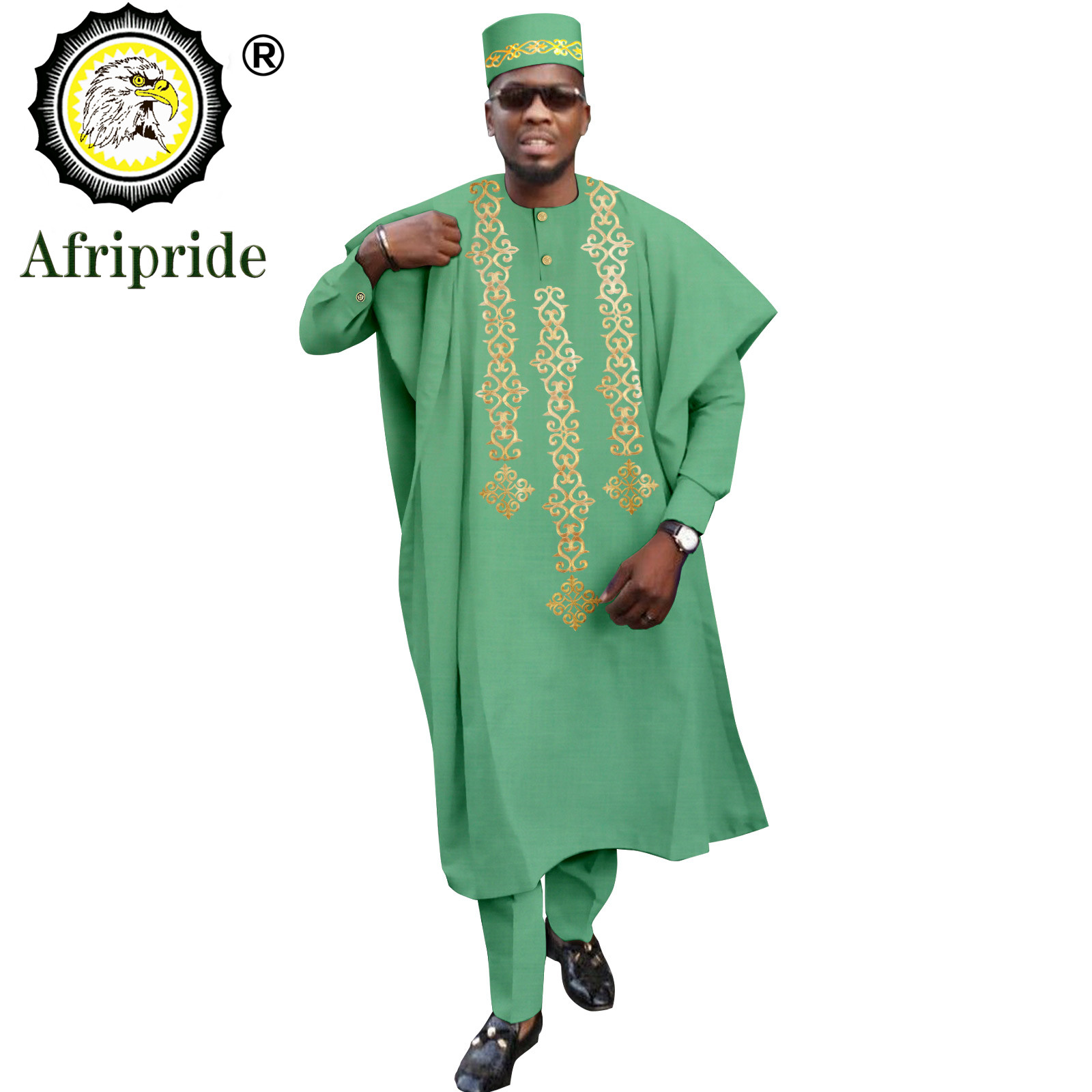 남성을 위한 전통적인 아프리카 의류 자수 Agbada  - Dashiki Shirt Men 리뷰 및 가격