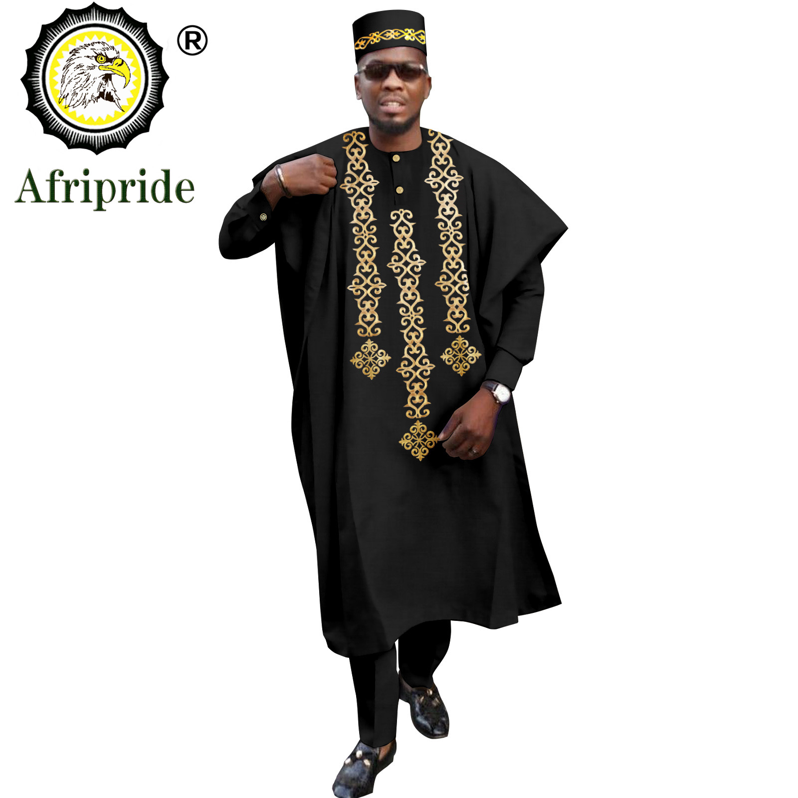 남성을 위한 전통적인 아프리카 의류 자수 Agbada  - Dashiki Shirt Men 리뷰 및 가격