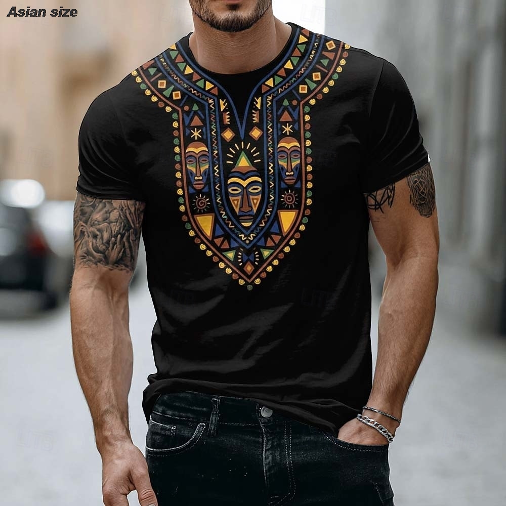 2026 남성용 아프리카 부족 마스크 티셔츠 에스닉 다 - Dashiki Shirt Men 리뷰 및 가격