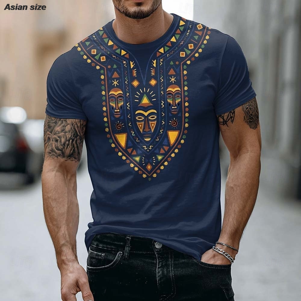 2026 남성용 아프리카 부족 마스크 티셔츠 에스닉 다 - Dashiki Shirt Men 리뷰 및 가격