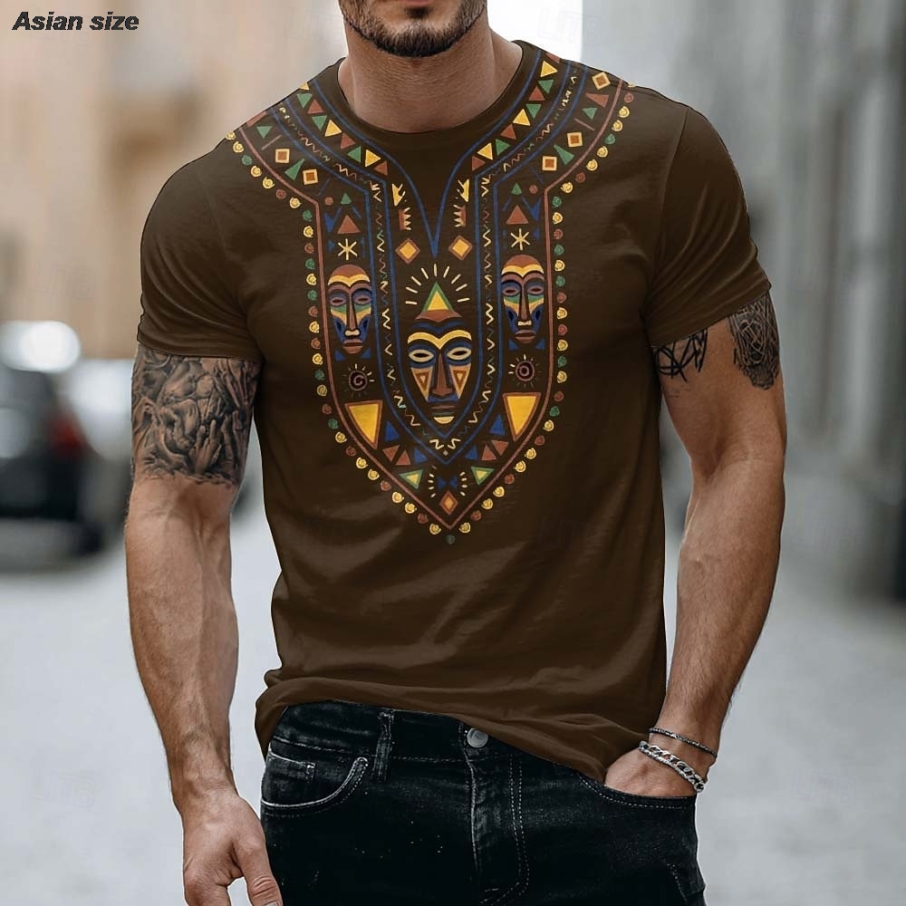 2026 남성용 아프리카 부족 마스크 티셔츠 에스닉 다 - Dashiki Shirt Men 리뷰 및 가격