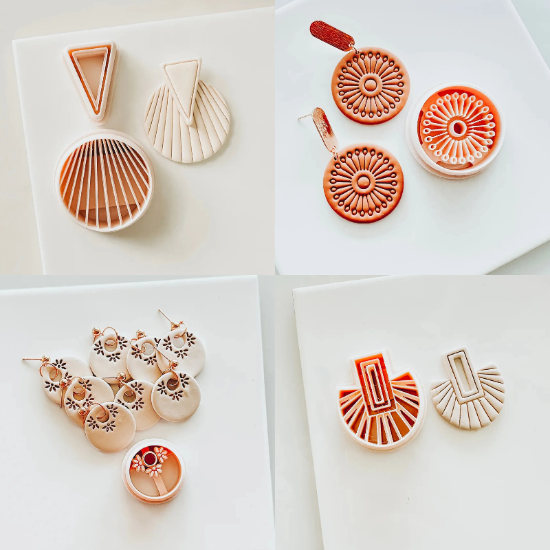 뜨거운 보헤미안 스타일 폴리머 클레이 커터 깃털 팬 연 - Ethnic Fashion Jewellery 리뷰 및 가격