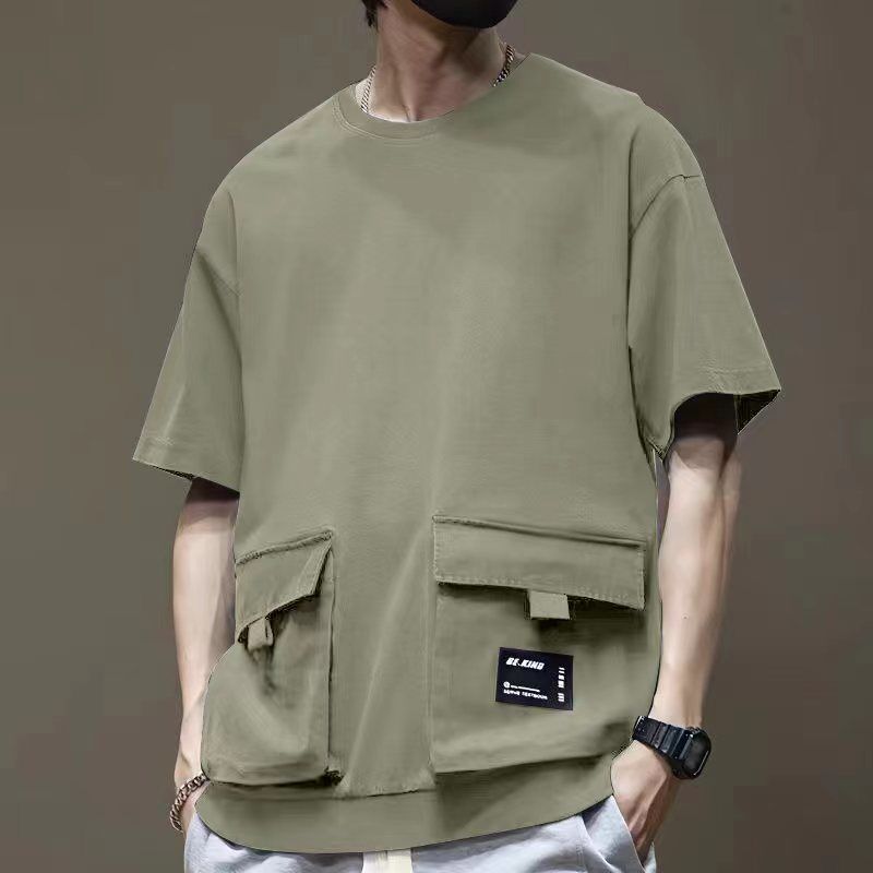 코튼 빈티지 에스닉 스타일 반팔 솔리드 라운드넥 티셔츠 - Men'S Ethnic Fashion Trends 리뷰 및 가격