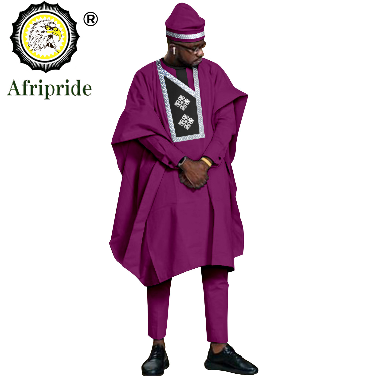 남성 정장 Agbada 로브 다시키 셔츠 바지와 모자  - Dashiki Shirt Men 리뷰 및 가격