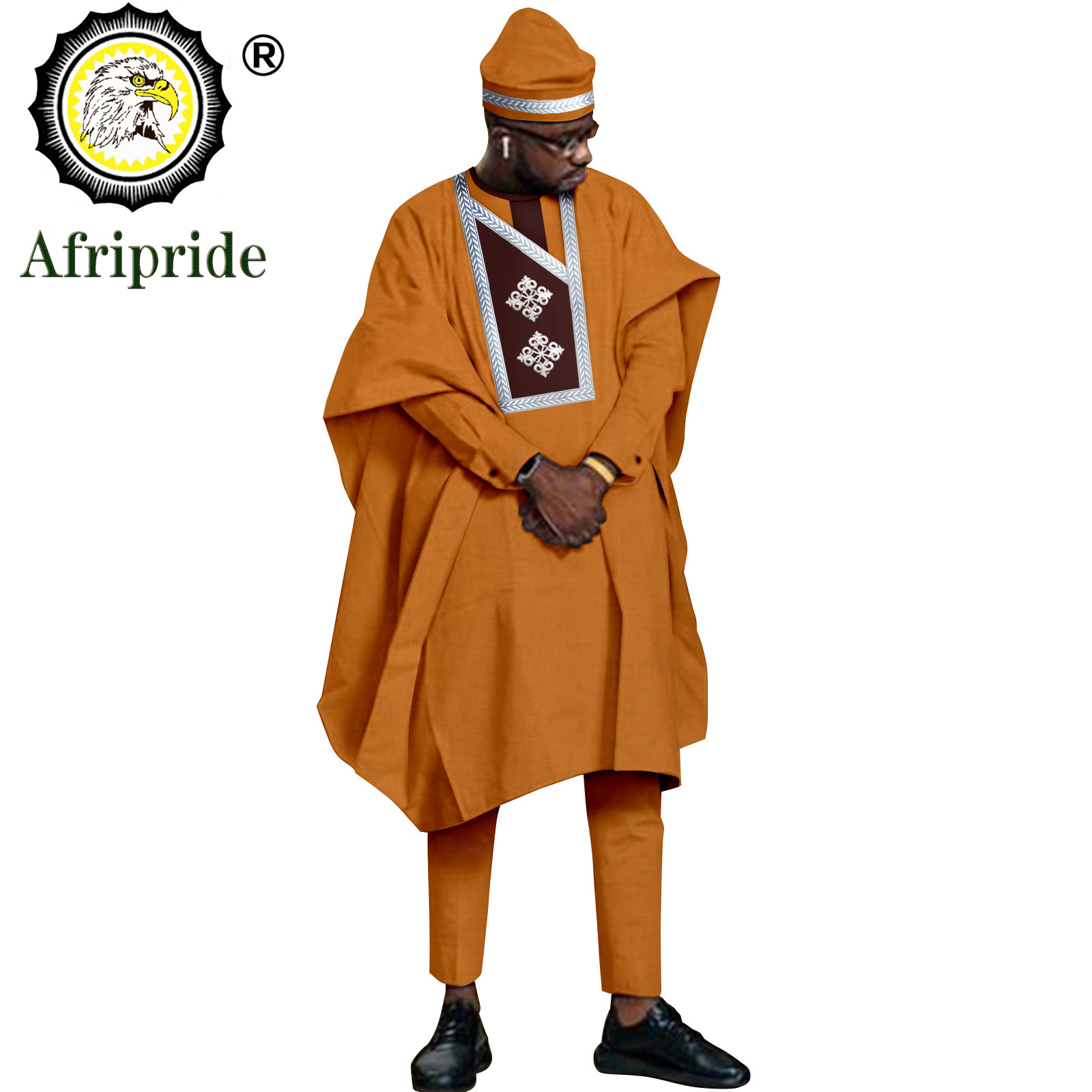 남성 정장 Agbada 로브 다시키 셔츠 바지와 모자  - Dashiki Shirt Men 리뷰 및 가격
