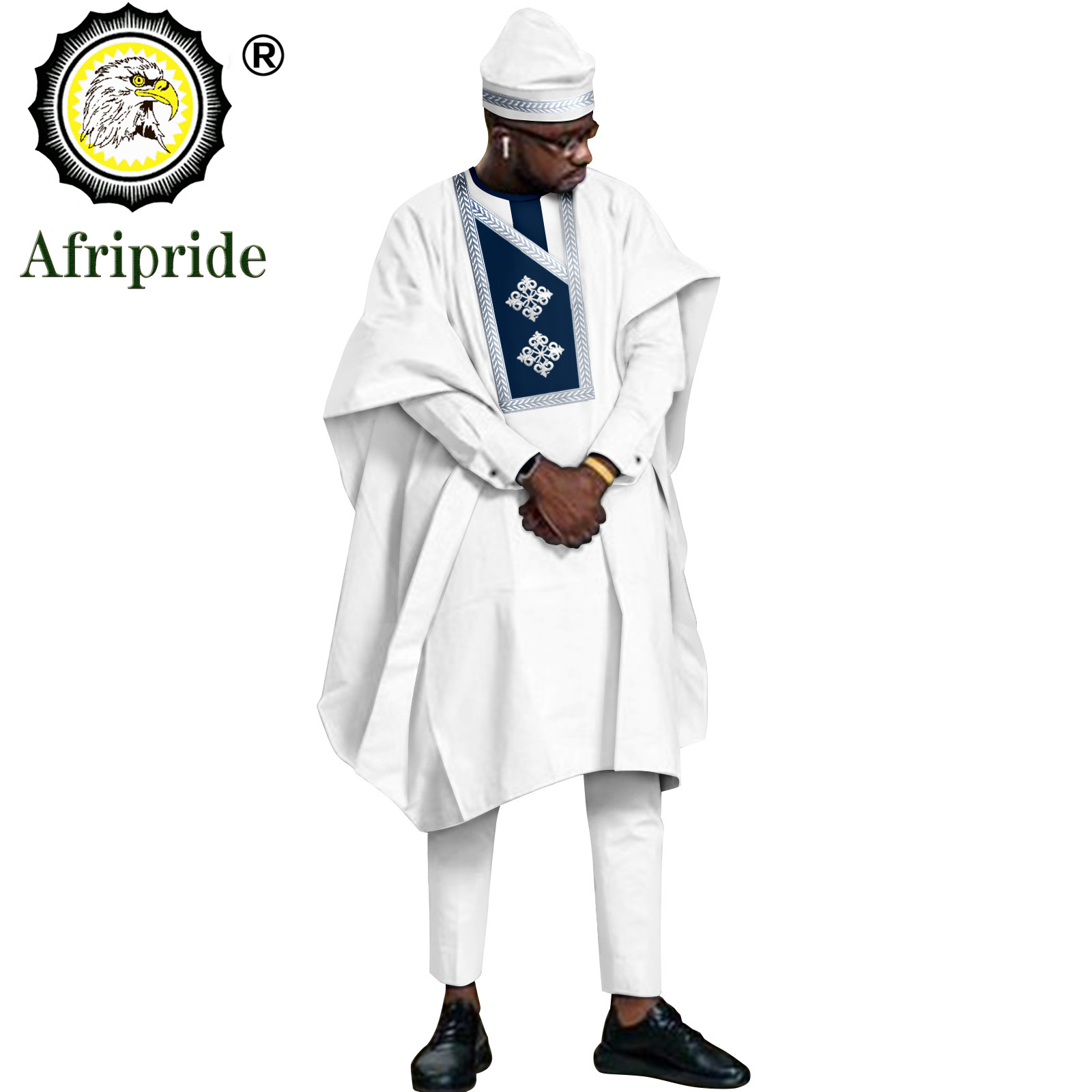 남성 정장 Agbada 로브 다시키 셔츠 바지와 모자  - Dashiki Shirt Men 리뷰 및 가격