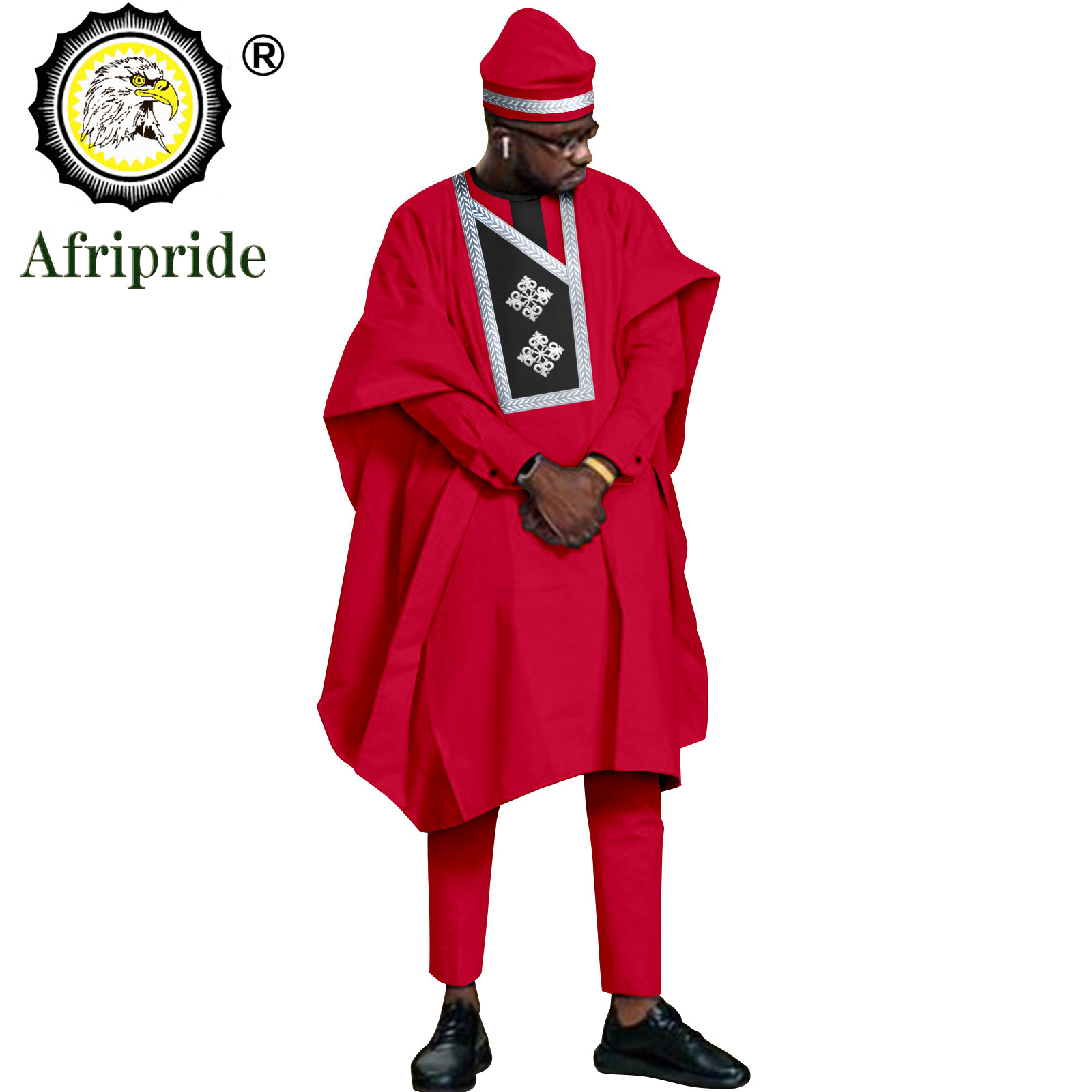 남성 정장 Agbada 로브 다시키 셔츠 바지와 모자  - Dashiki Shirt Men 리뷰 및 가격