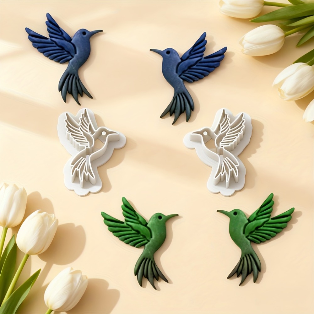 2Pcs 플라잉 허밍버드 폴리머 클레이 커터 DIY 보 - Ethnic Fashion Jewellery 리뷰 및 가격