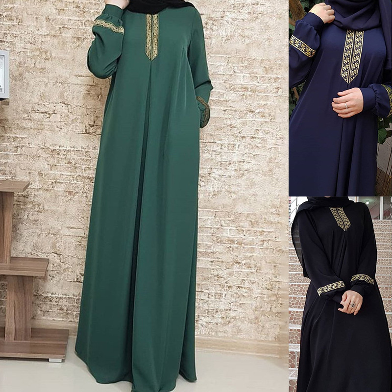 이슬람 민족 스타일 인쇄 Abayas 플러스 사이즈 두 - Ethnic Fashion In Dubai 리뷰 및 가격