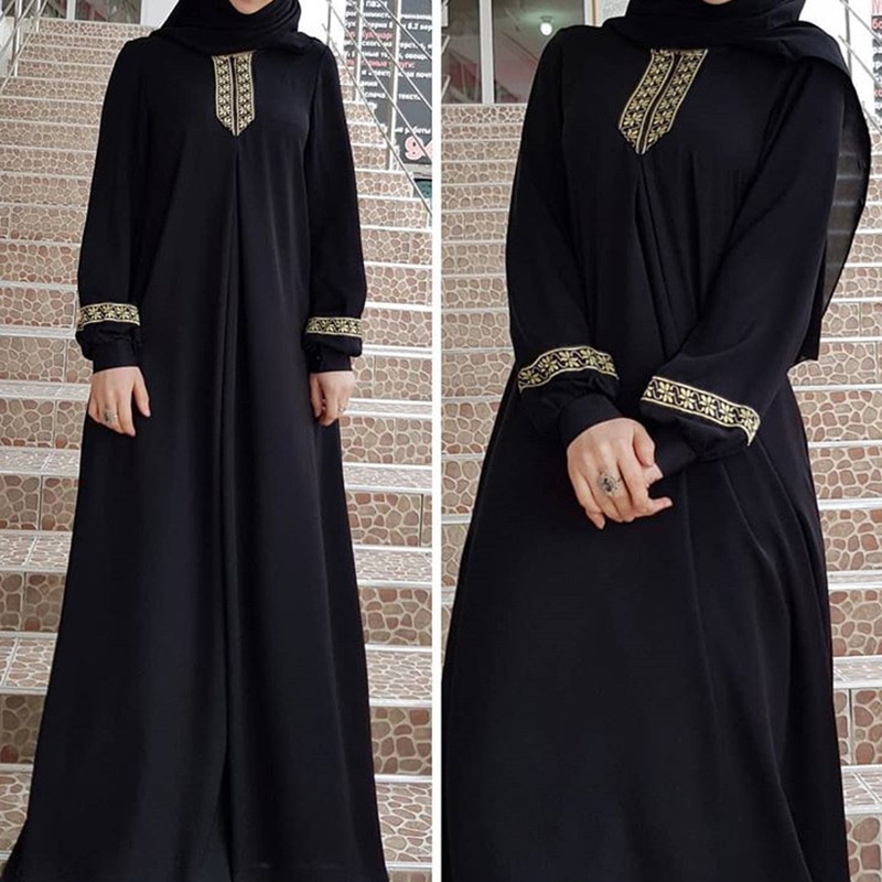 이슬람 민족 스타일 인쇄 Abayas 플러스 사이즈 두 - Ethnic Fashion In Dubai 리뷰 및 가격