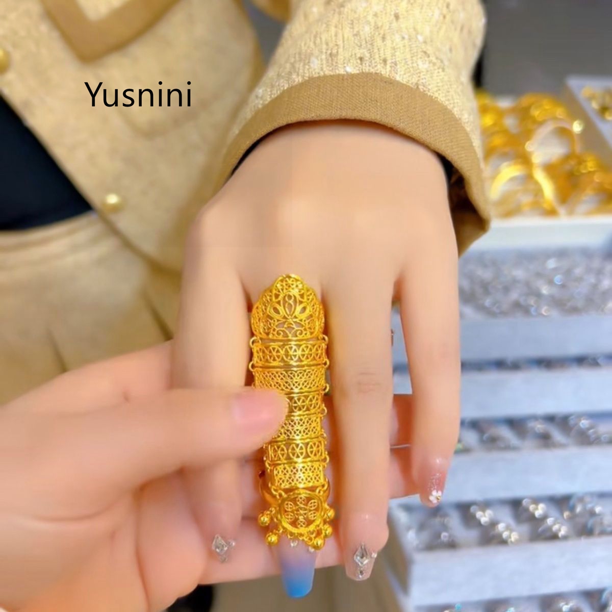 뜨거운 판매 새로운 두바이 쥬얼리 24K 금 도금 속이 - Ethnic Fashion In Dubai 리뷰 및 가격
