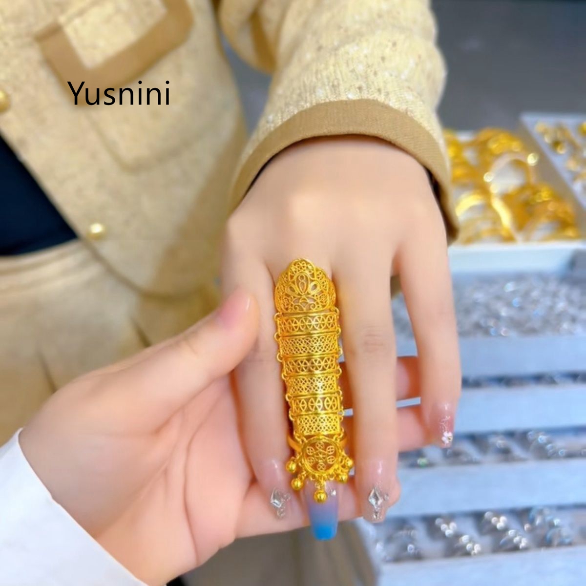 뜨거운 판매 새로운 두바이 쥬얼리 24K 금 도금 속이 - Ethnic Fashion In Dubai 리뷰 및 가격