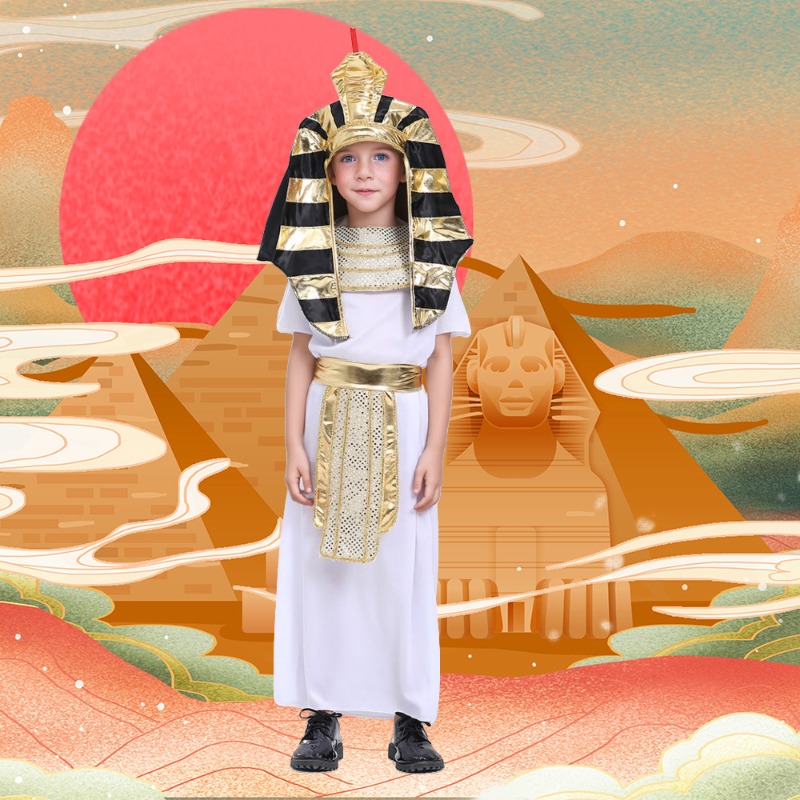 어린이 이집트 파라오 왕 의상 민족 테마 역할극 드레스 - Ethnic Gown 리뷰 및 가격