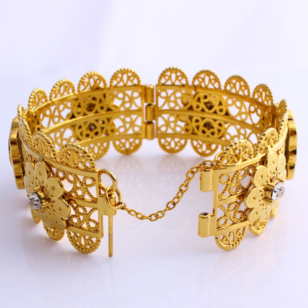 럭셔리 여성 빅 팔찌 68mm 골드 컬러 두바이 스타일 - Ethnic Fashion In Dubai 리뷰 및 가격