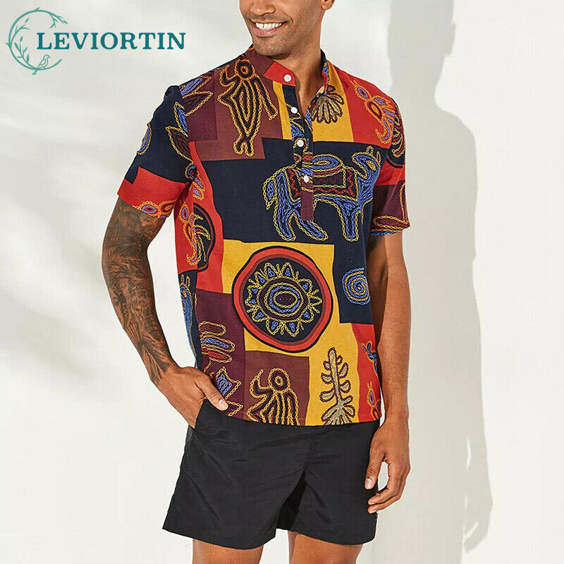 2025 여름 신작 유럽과 미국의 민족 스타일 프린트  - Men'S Ethnic Fashion Trends 리뷰 및 가격