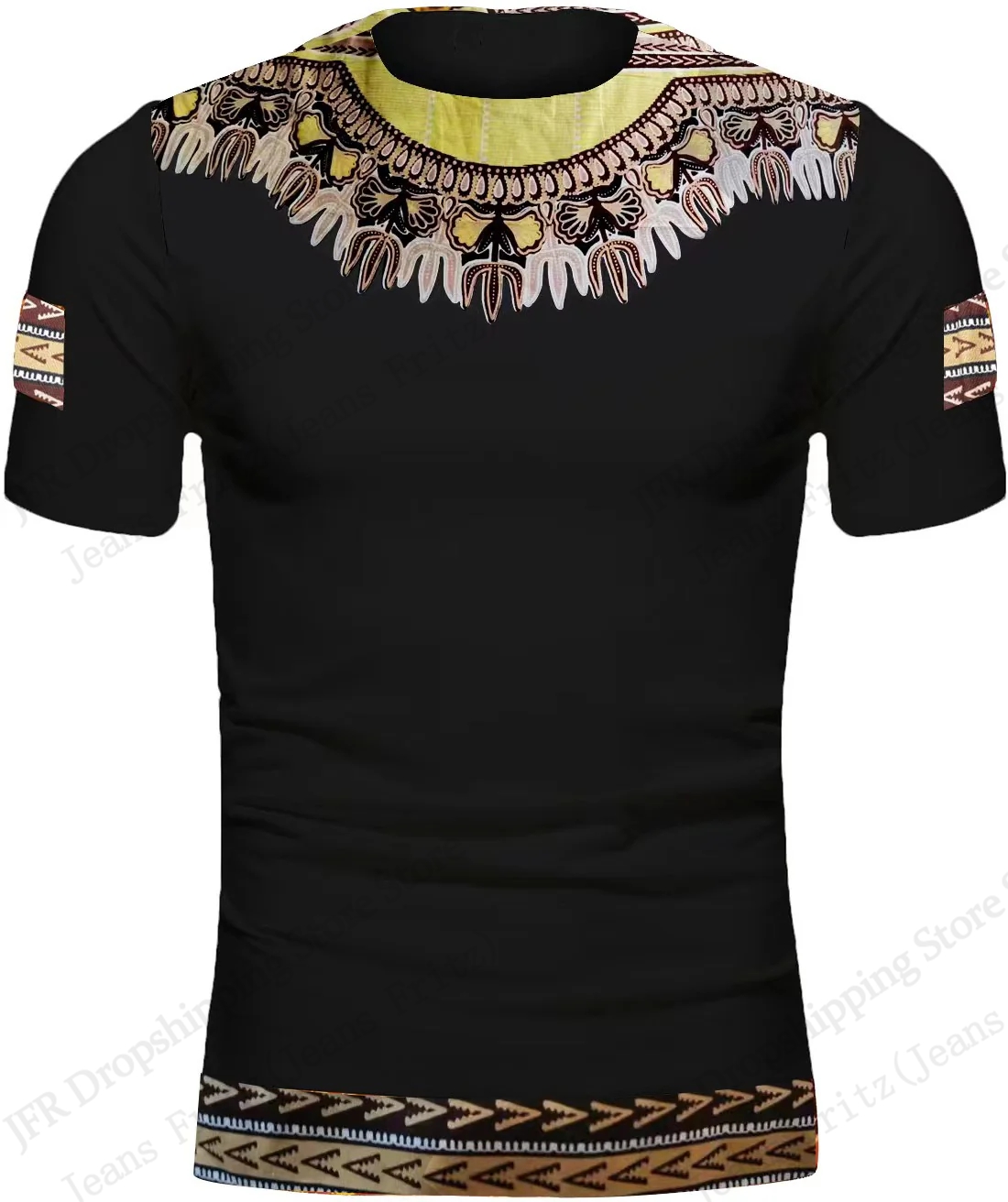 민족 국가 축제 Dashiki 3d 프린트 티셔츠 남성 - Dashiki Shirt Men 리뷰 및 가격