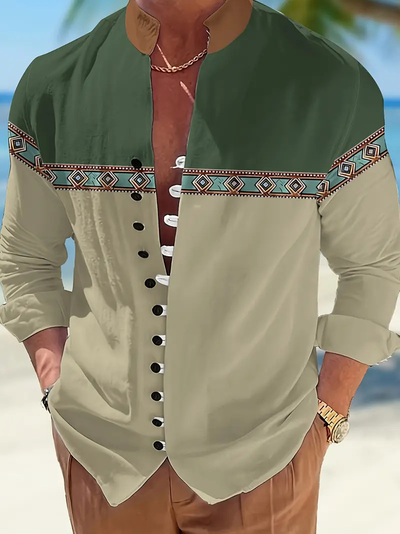 새로운 남성용 린넨 반팔 셔츠 패션 빈티지 스타일 에스 - Dashiki Shirt Men 리뷰 및 가격