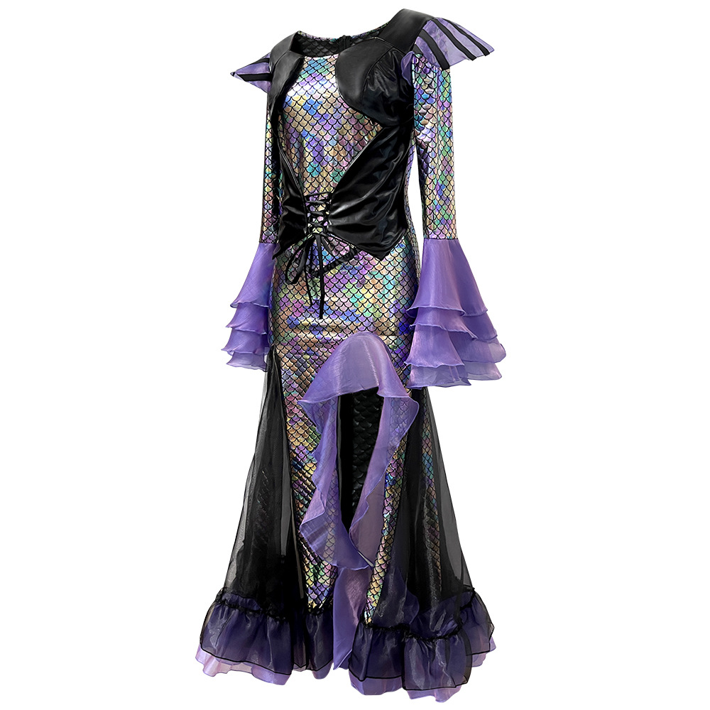 다크 머메이드 롱 드레스 의상 여성 코스프레 공연 의상 - Ethnic Gown 리뷰 및 가격