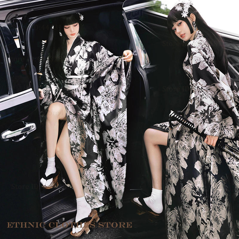 일본의 전통 기모노 코스프레 유카타 게이샤 가운 공식  - Ethnic Fashion Photography 리뷰 및 가격